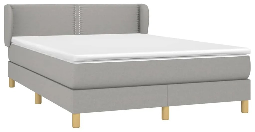 ΚΡΕΒΑΤΙ BOXSPRING ΜΕ ΣΤΡΩΜΑ ΑΝΟΙΧΤΟ ΓΚΡΙ 140X190 ΕΚ. ΥΦΑΣΜΑΤΙΝΟ 3126717