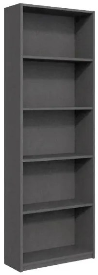 Βιβλιοθήκη μελαμίνης Max Megapap ανθρακί 58x23x170εκ. GP009-0236-GP009-0236-Ανθρακί GP009-0236