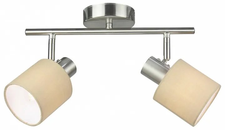 Rabalux Σποτ Διπλό L36cm 2xE14 Natina Χρώμιο-Μπεζ 5010