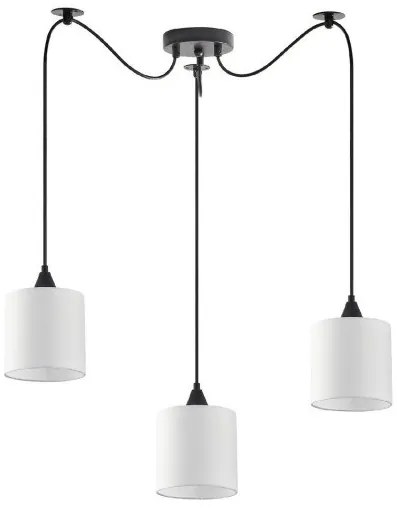 Κρεμαστό Φωτιστικό Οροφής Ύφασμα ADEPT H300 Φ40 Homelighting-77-9015-Λευκό 77-9015