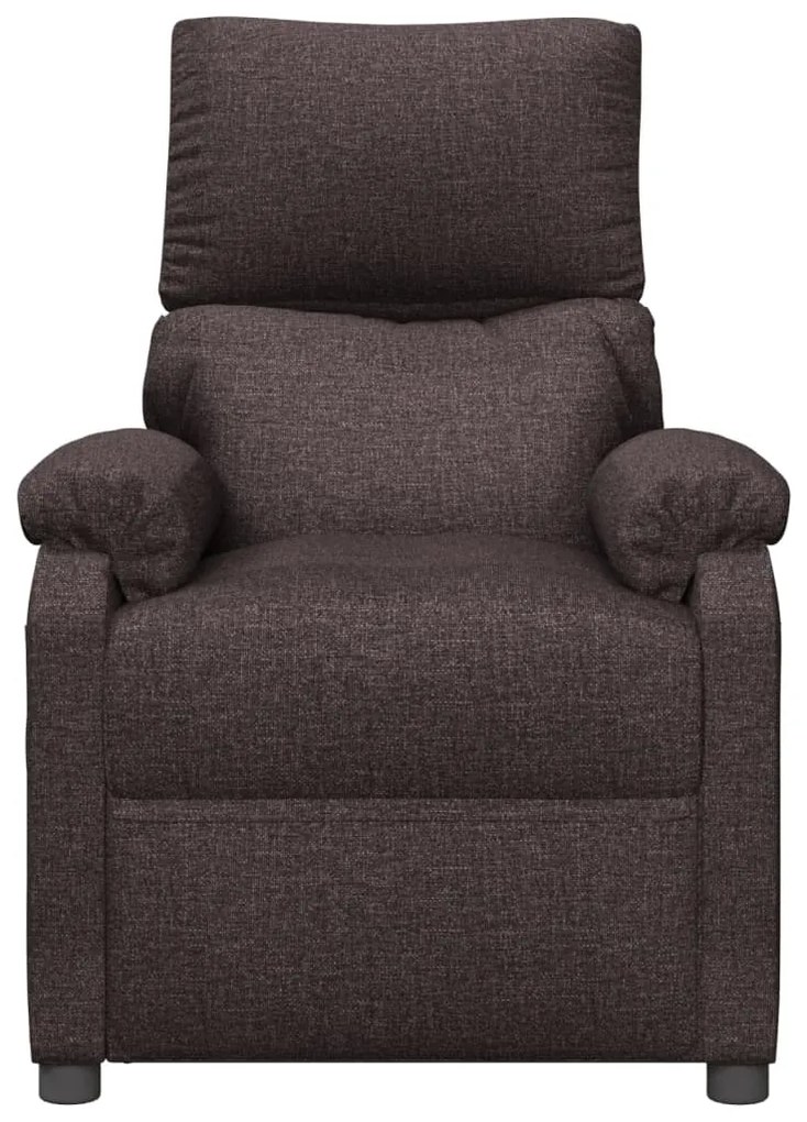 vidaXL Πολυθρόνα με Ανύψωση Σκούρο Καφέ Υφασμάτινη