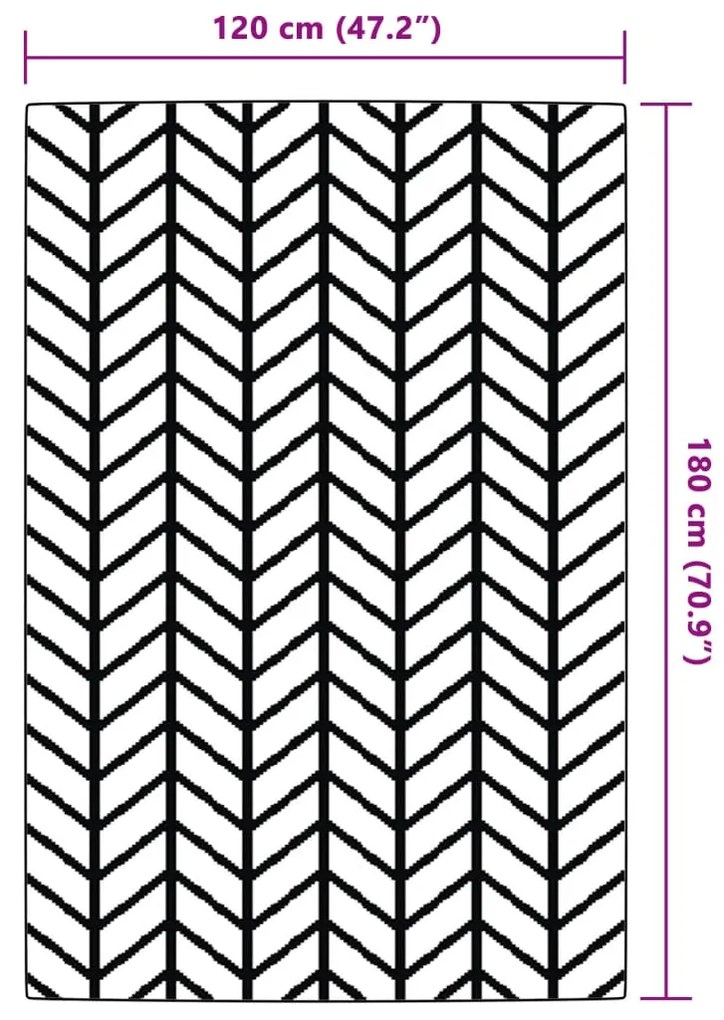 vidaXL Χαλί εξωτερικού χώρου ARAKIL γκρι 120x180 cm PP