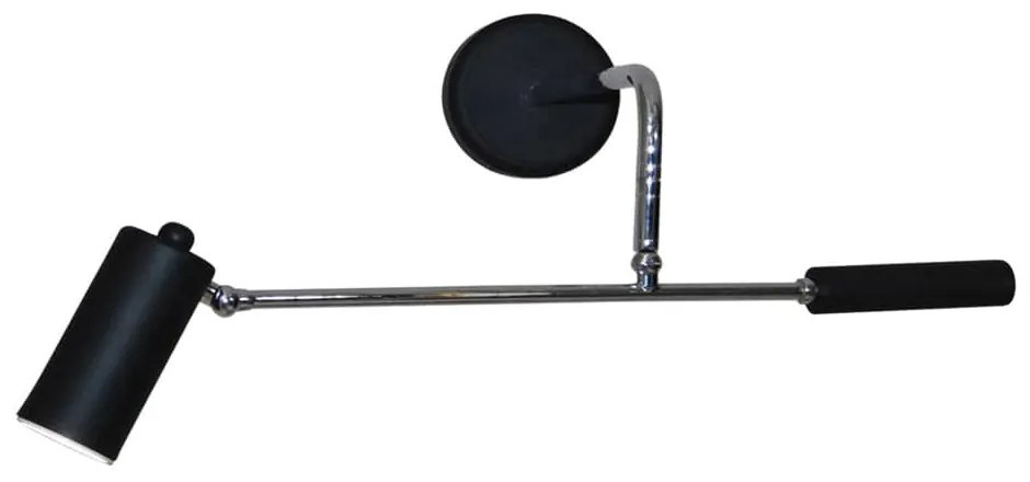 Φωτιστικό Τοίχου - Απλίκα HL-3558-1 S 77-3905 Sherry Black &amp; Nickel  Homelighting Metal
