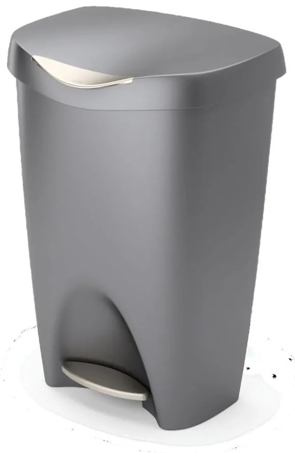 Κάδος Απορριμμάτων Κουζίνας Brim 1021550-1188 50Lt 65x42x31cm Grey-Nickel Umbra Polypropylene