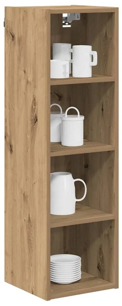vidaXL Κρεμαστό ντουλάπι με αποθήκευση Artisan Oak 30 x 29,5 x 100 εκ.