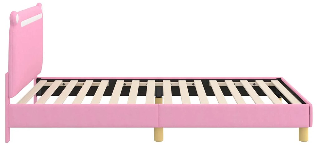 vidaXL Κρεβάτι Παιδικής Κρεβατοκάμαρας με Κεφαλάκι Ροζ 80 x 200 cm