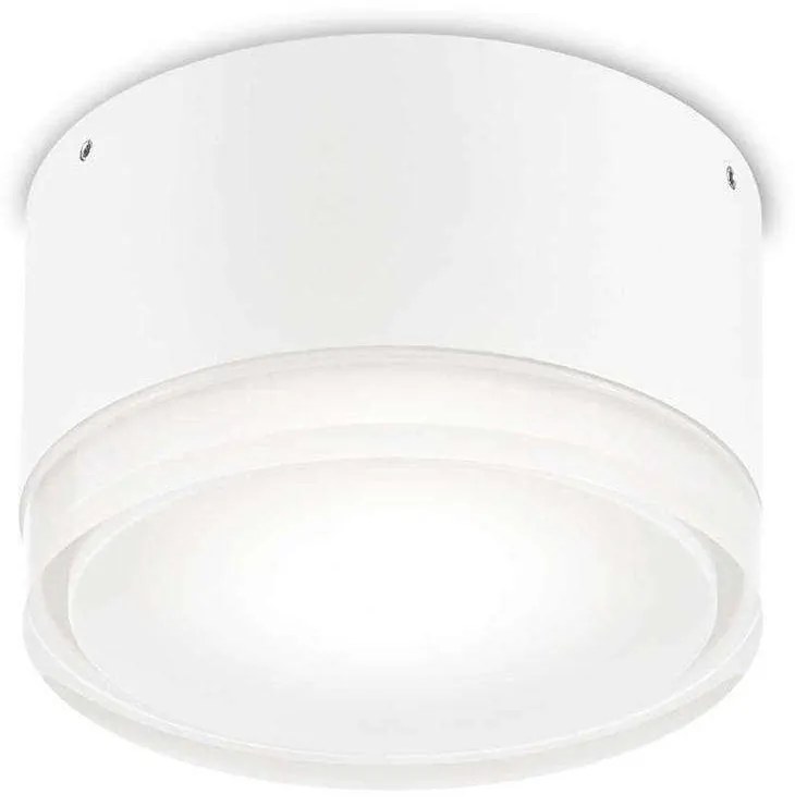 Πλαφονιέρα Urano 168111 12x7,5cm 1xGX53 15W IP44 White Ideal Lux