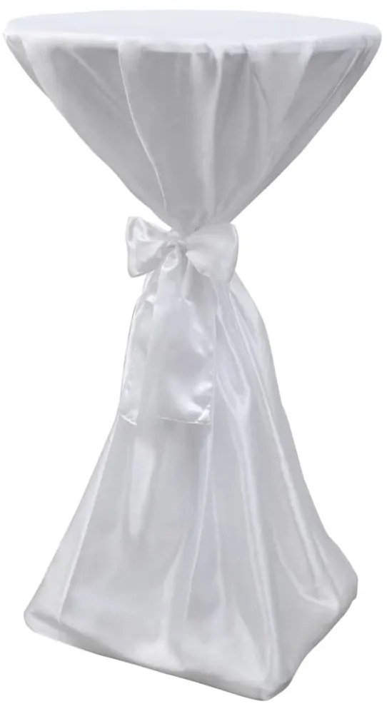 Κάλυμμα Τραπεζιού με Κορδέλα 2 τεμ. Λευκό 70 εκ.