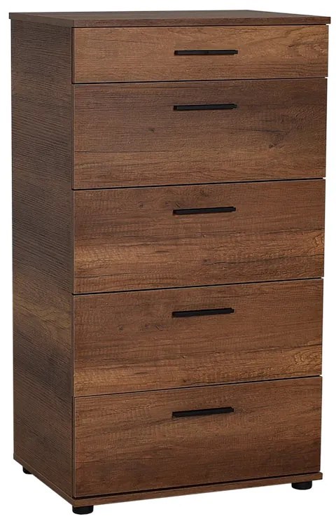 Συρταριέρα Trendline Megapap χρώμα καρυδί 60x44x108εκ.