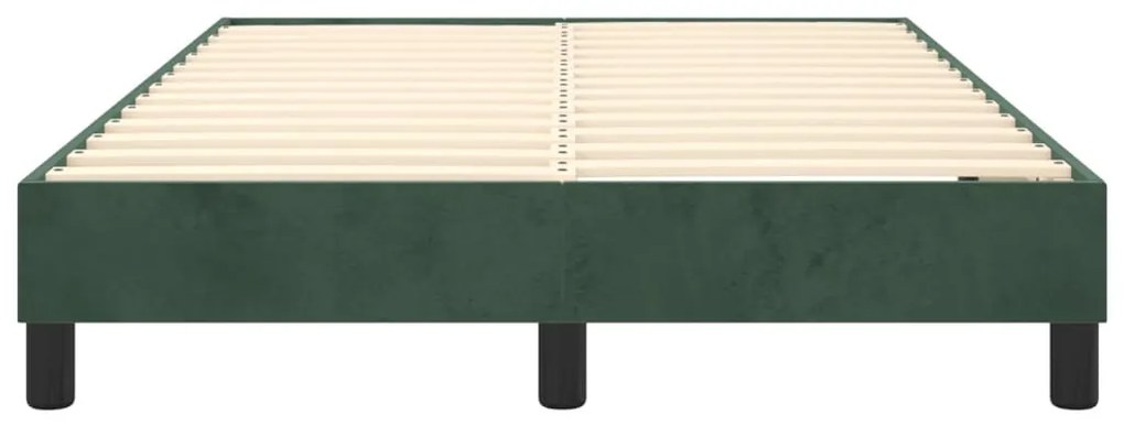 vidaXL Πλαίσιο Κρεβατιού Boxspring Σκούρο Πράσινο 120x200 εκ Βελούδινο