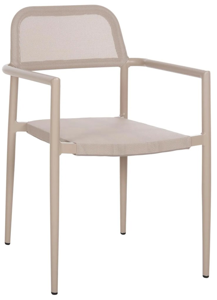 Καρέκλα - Πολυθρόνα RONNY C5998.03 Σαμπανί Αλουμινίου με Textilene 53x51x80Υεκ. 53x51x80 εκ.