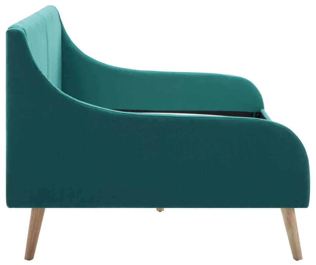 vidaXL Πλαίσιο Daybed Πράσινο Υφασμάτινο + Στρώμα Αφρού Μνήμης