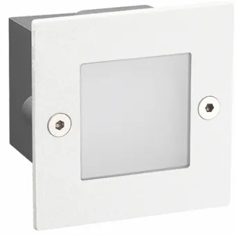 Χωνευτό Σποτ Φωτιστικό Τοίχου LED 2W 6000K PAS 70X70 100Lm IP54 Aca-PAS260WS-Λευκό PAS260WS