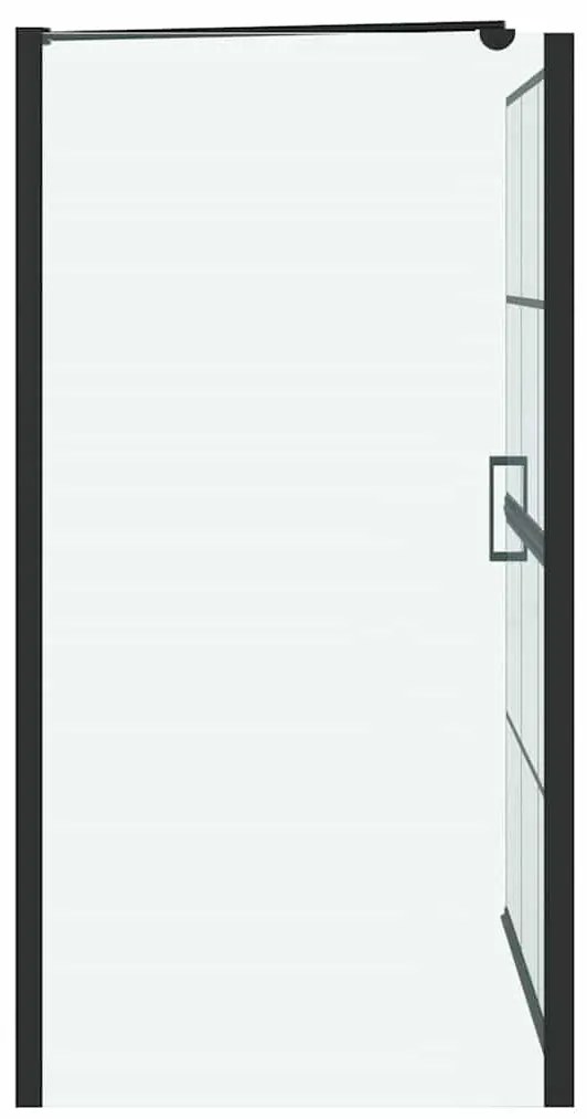 vidaXL Οθόνη ντους μπάνιου Μαύρο και Διαφανές 116 x 68 x 128 εκ.