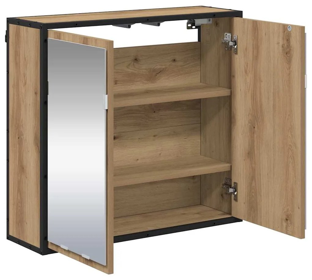 vidaXL Ράφι Τοίχου με ράφι Επιτοίχιο Artisan Oak 65 x 20 x 60 εκ