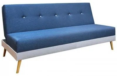 ΚΑΝΑΠΕΣ-ΚΡΕΒΑΤΙ Fylliana Napster DENIM ΥΦΑΣΜΑ ΜΕ ΓΚΡΙ ΡΙΓΑ 180x80x95εκ 831-225-006