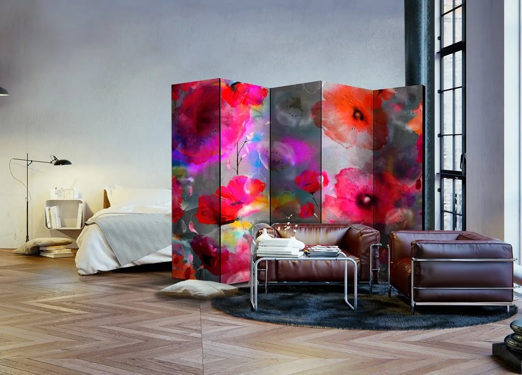 Διαχωριστικό με 5 τμήματα - Painted Poppies II [Room Dividers] 225x172