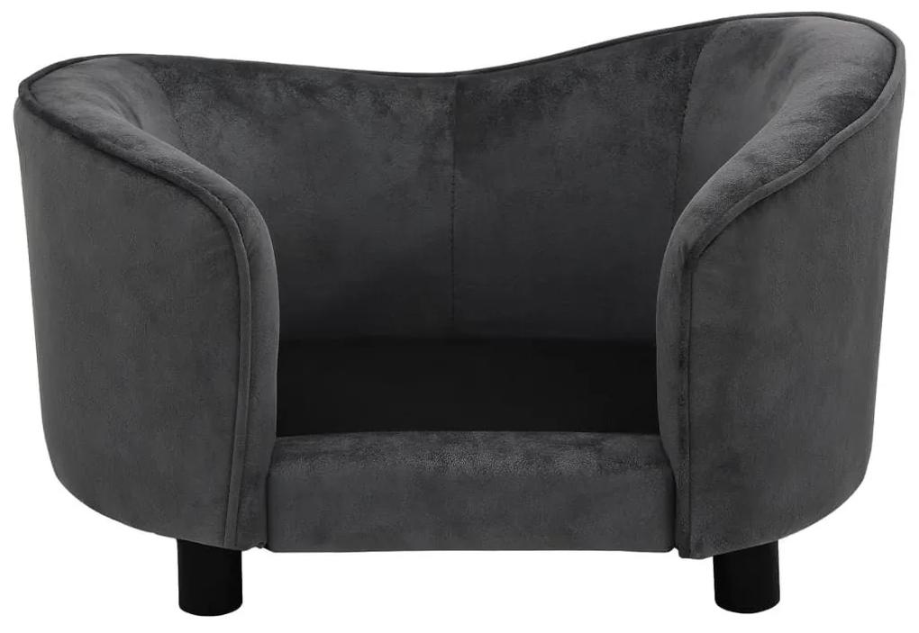 Καναπές - Κρεβάτι Σκύλου Σκούρο Γκρι 69 x 49 x 40 εκ. Βελουτέ - Γκρι