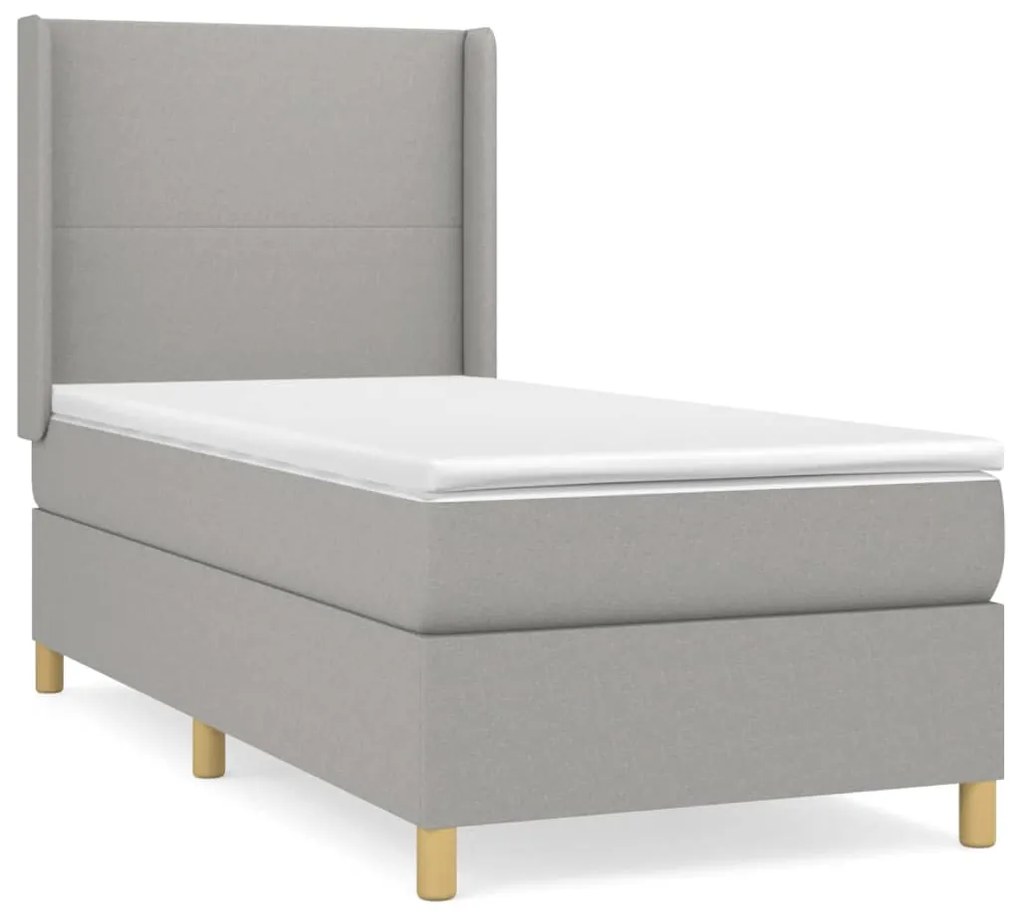 ΚΡΕΒΑΤΙ BOXSPRING ΜΕ ΣΤΡΩΜΑ ΑΝΟΙΧΤΟ ΓΚΡΙ 80X200 ΕΚ. ΥΦΑΣΜΑΤΙΝΟ 3131785