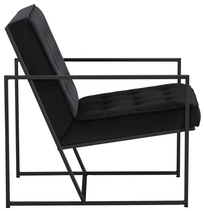Πολυθρόνα Concept 55 193, Μαύρο, 80x62x77cm, Ταπισερί, Πόδια: Μεταλλικά