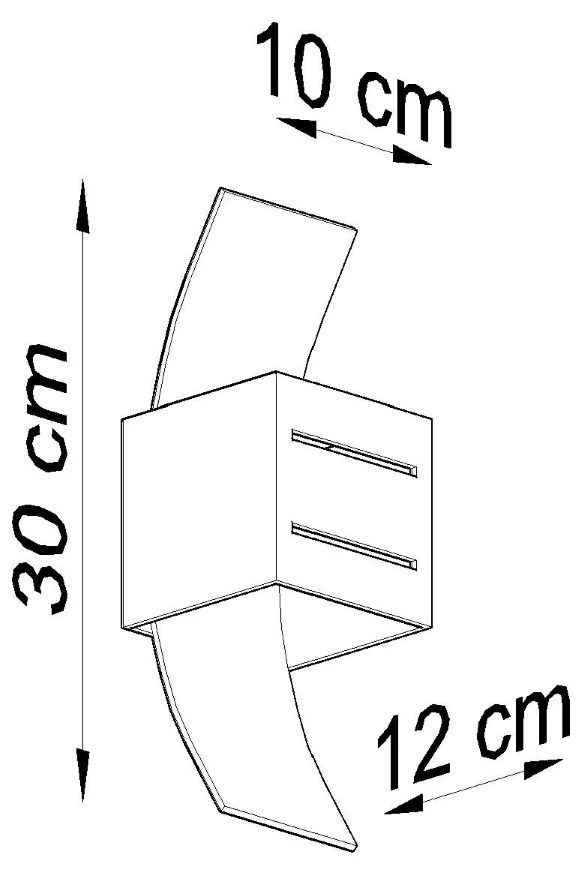 Sollux Φωτιστικό τοίχου Loreto 1,αλουμίνιο, γυαλί,1xG9/40w