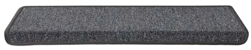 vidaXL Πατάκια Σκαλοπάτια 30 τεμ. Σκούρο Γκρι 65x21x4 εκ. με Ορθογώνια Άκρη