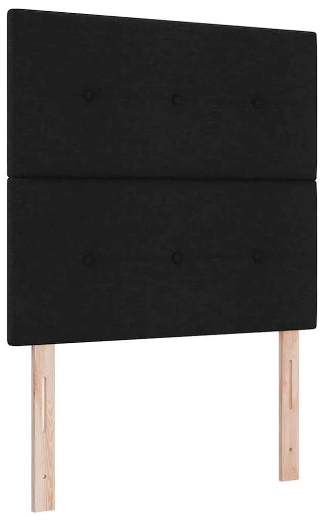 vidaXL Κρεβάτι με ελατήρια με στρώμα Μαύρο 120 x 200 cm ύφασμα