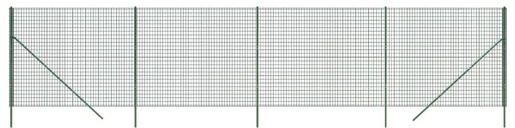 vidaXL Συρματόπλεγμα Περίφραξης Πράσινο 1,6x10 μ. Γαλβανισμένο Ατσάλι