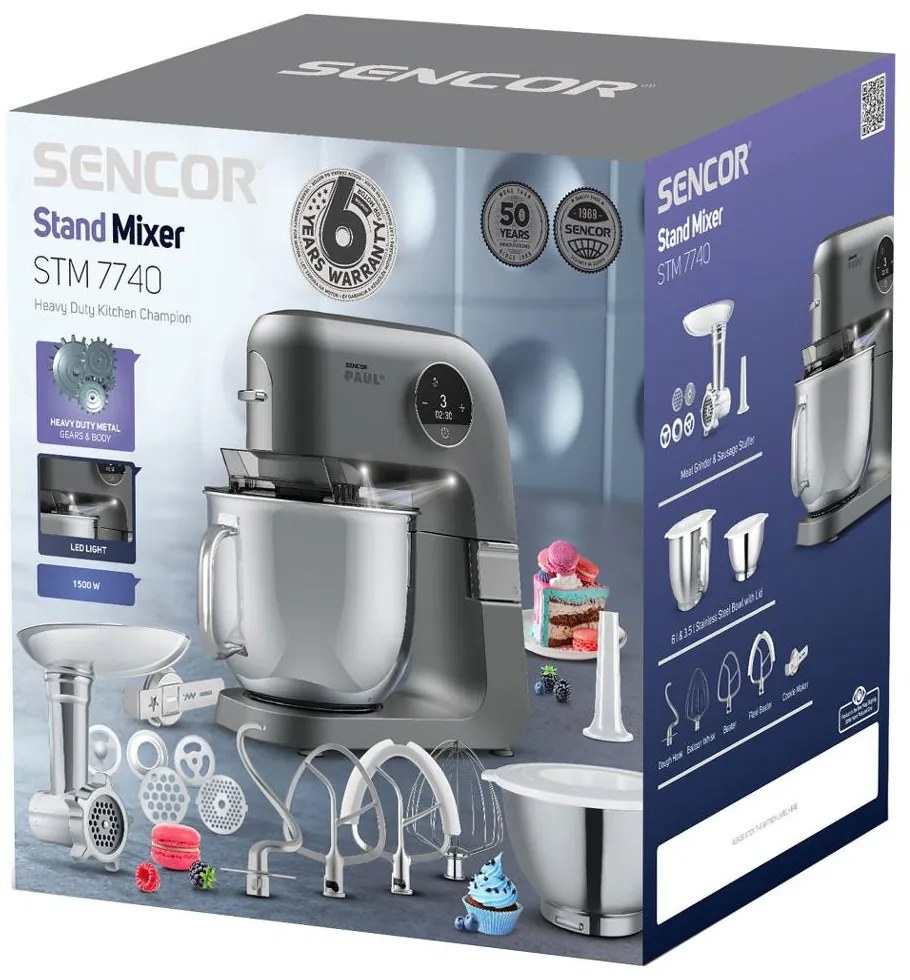 Κουζινομηχανή 3 in 1 4.5lt 1500W Sencor STM 7740 PAUL 2 Γκρι