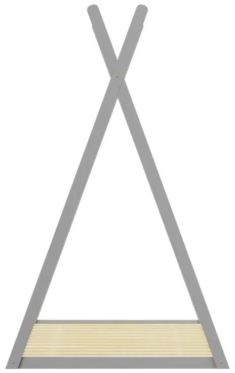 Kρεβάτι παιδικό Lilly τύπου Montessori ξύλο πεύκου γκρί 90x190 εκ. 90x190x156.5 εκ.