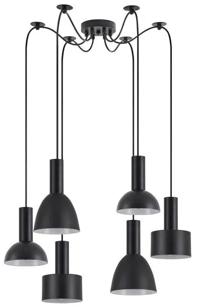Κρεμαστό Φωτιστικό Οροφής 6xE27 Μαύρο Adept Flex 77-8913 Homelighting-77-8913-Μαύρο 77-8913