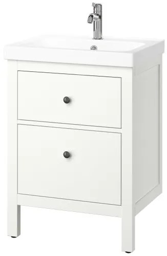 HEMNES/ORRSJON βάση νιπτήρα με συρτάρι/νιπτήρα/μπαταρία, 62x49x89 cm 995.467.80