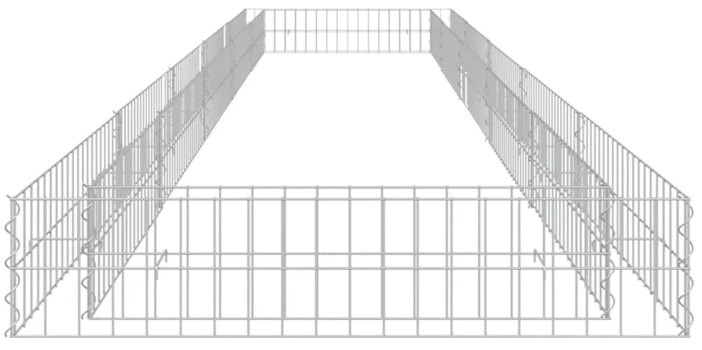 vidaXL Συρματοκιβώτιο-Γλάστρα Υπερυψωμένη 500x100x20 εκ. Γαλβ. Χάλυβας