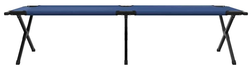 vidaXL Αναδιπλούμενο Κρεβάτι Κάμπινγκ Μπλε 210 x 80 x 46 εκ.