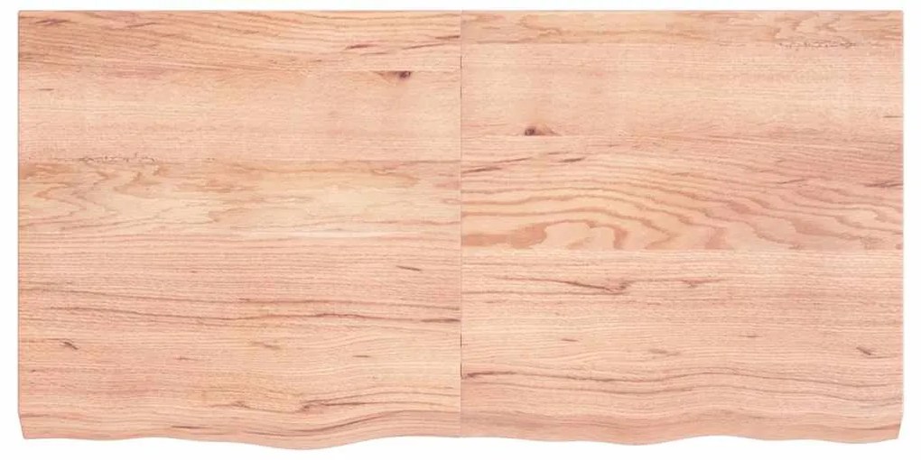 vidaXL Ράφι Τοίχου Ανοιχτό Καφέ 120x60x(2-6)εκ. Επεξ. Μασίφ Ξύλο Δρυός