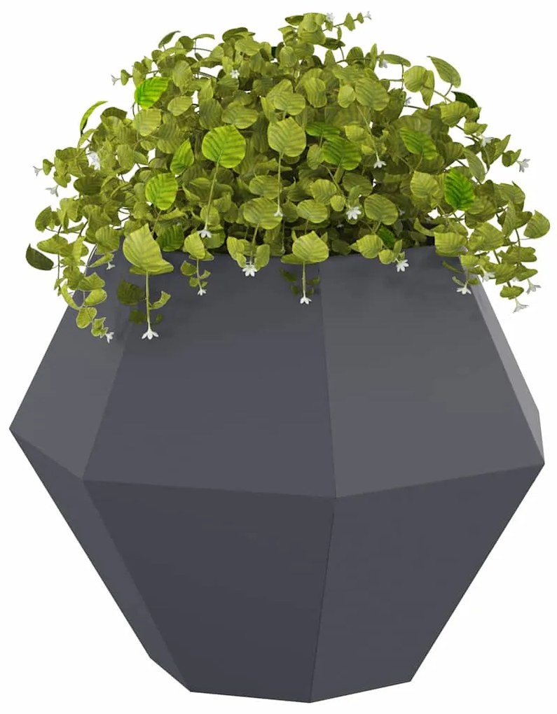 vidaXL Γλάστρα Ανθρακί 75 x 75 x 60 εκ Ατσάλι