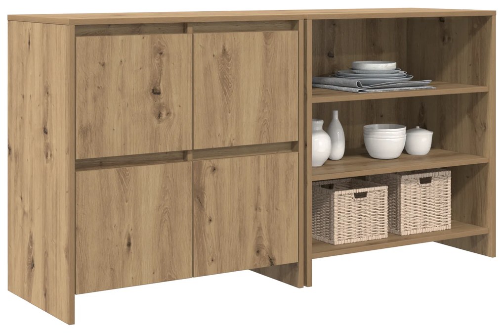 vidaXL Παραδοσιακά Πλευρικά Έπιπλα 2 pcs artisan δρυς 70 x 41 x 75 εκ.