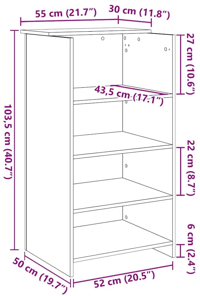 ΓΡΑΦΕΙΟ ΥΠΟΔΟΧΗΣ 55X50X103,5 ΕΚ. ΕΠΕΞΕΡΓΑΣΜΕΝΟ ΞΥΛΟ 859018