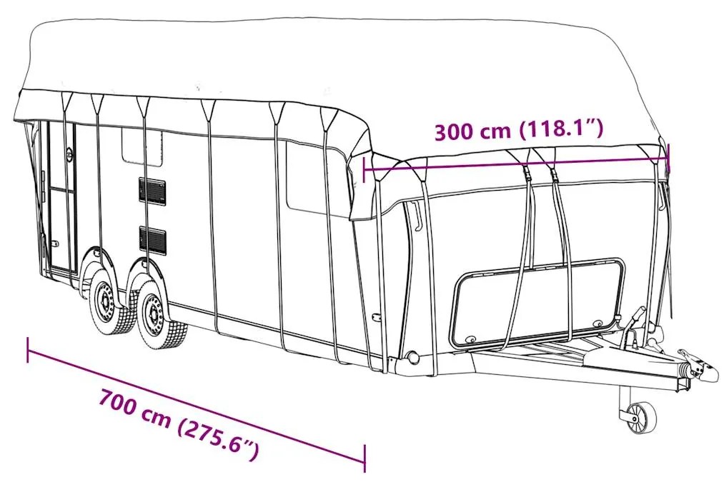 ΚΑΛΥΨΗ ΟΡΟΦΗΣ ΤΡΟΧΟΣΠΙΤΟΥ ΓΚΡΙ 700X300 CM ΜΗ ΥΦΑΣΜΕΝΟ ΥΦΑΣΜΑ 4015872