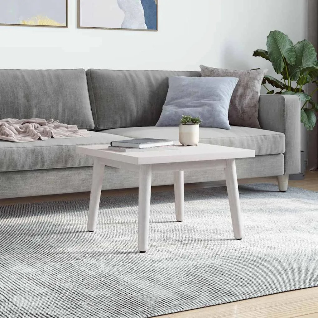 vidaXL Επιφάνεια Τραπεζιού Τετράγωνη Λευκή 50x50x2,5 εκ. Μασίφ Πεύκο