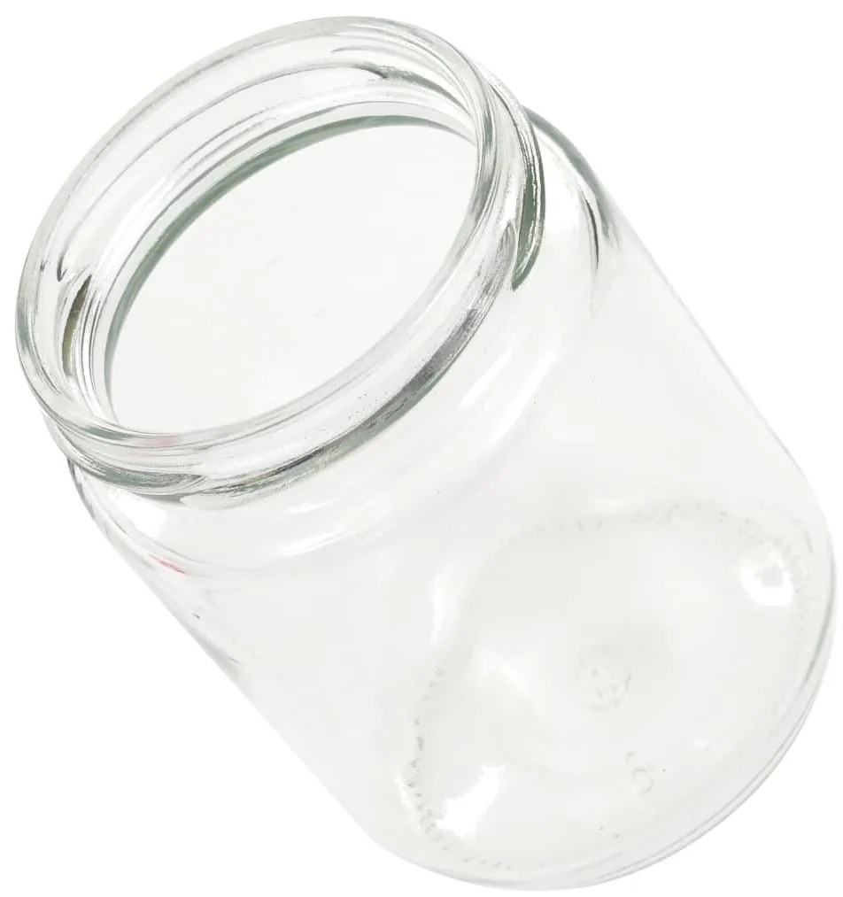 vidaXL Βάζα Μαρμελάδας 96 τεμ. 230 ml Γυάλινα με Κόκκινα/Λευκά Καπάκια
