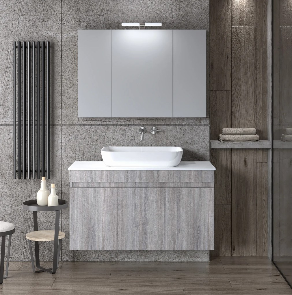 ΣΕΤ ΕΠΙΠΛΟΥ OMEGA TOP 100cm χρ.GREY OAK 9SOMT100GO 9SOMT100GO