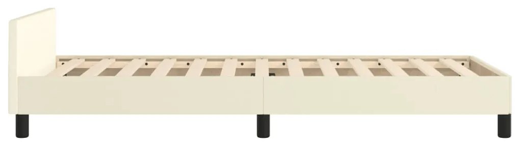 vidaXL Πλαίσιο Κρεβατιού με Κεφαλάρι Κρεμ 80x200 εκ. Συνθετικό Δέρμα