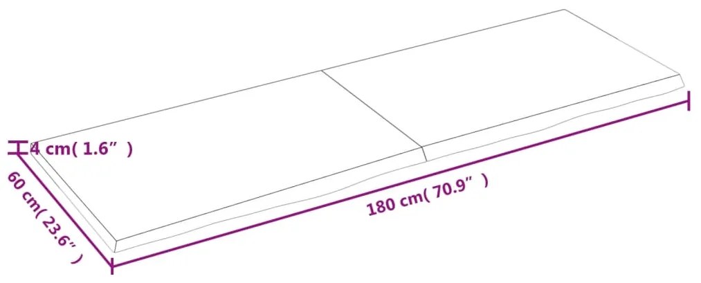 ΡΑΦΙ ΤΟΙΧΟΥ 180X60X4 ΕΚ. ΑΠΟ ΑΚΑΤΕΡΓΑΣΤΟ ΜΑΣΙΦ ΞΥΛΟ ΔΡΥΟΣ 363602