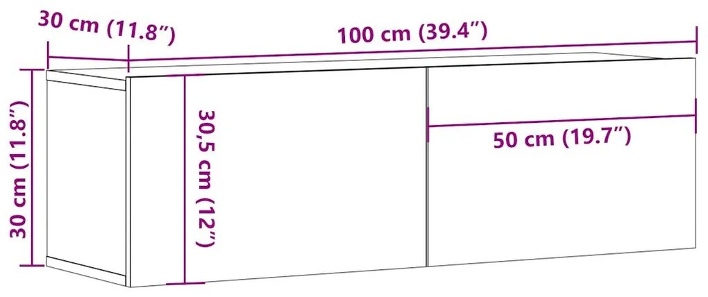 ΝΤΟΥΛΑΠΙ ΤΗΛΕΟΡΑΣΗΣ ΤΟΙΧΟΥ ΠΑΛΙΟ ΞΥΛΟ 100X30X30 ΕΚ ΕΠ. ΞΥΛΟ 856018