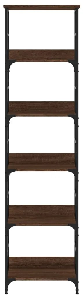 vidaXL Βιβλιοθήκη Καφέ Δρυς 50 x 33 x 188,5 εκ. Επεξεργασμένο Ξύλο