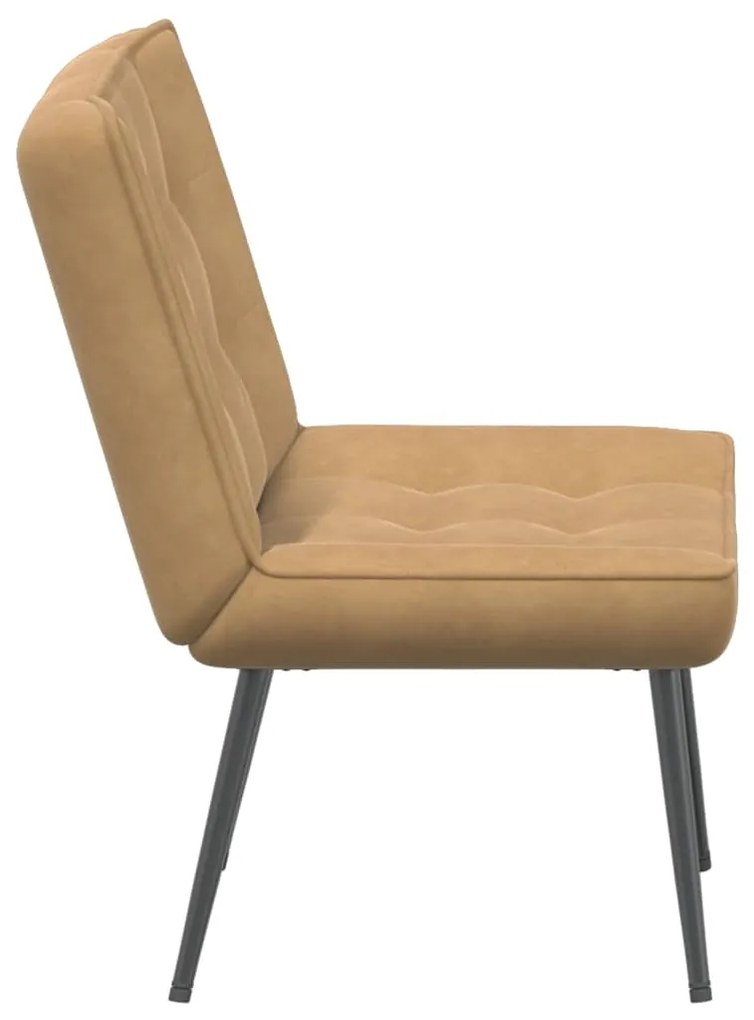 vidaXL Καρέκλα χαλάρωσης καφέ 64x74x84 cm Βελούδο