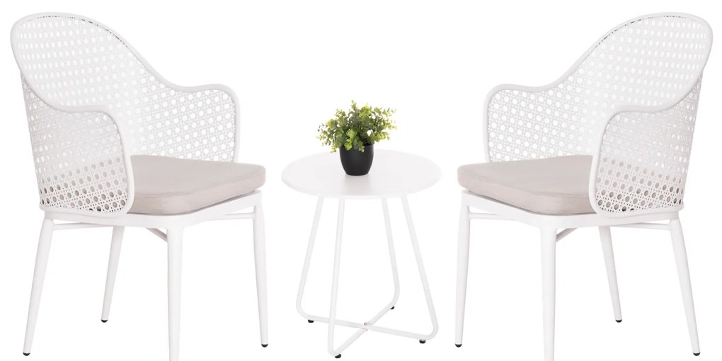 ΣΕΤ LOUNGE 3TMX ΕΞ.ΧΩΡΟΥ OREGO HM21107.02 ΑΛΟΥΜΙΝΙΟ & ΜΕΤΑΛΛΟ ΣΕ ΛΕΥΚΟ (1 Τεμμάχια)