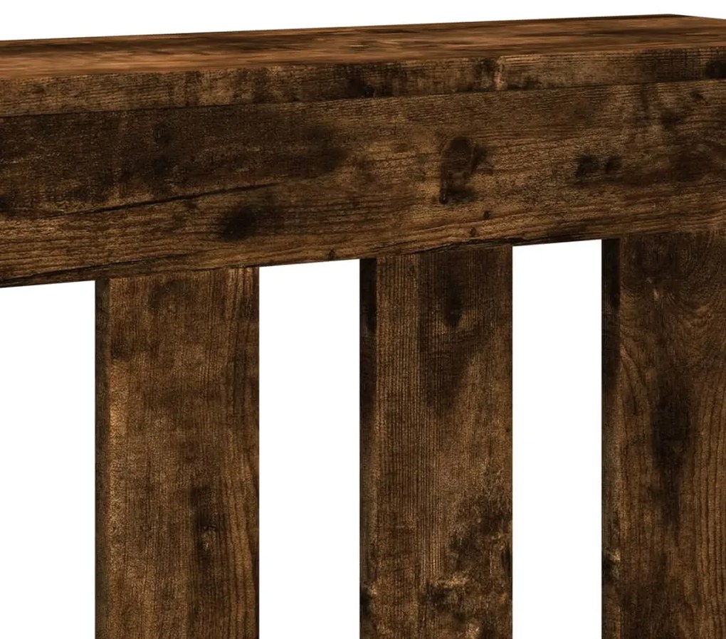 vidaXL Κάλυμμα Καλοριφέρ Καπνιστή Δρυς 149x20x82εκ. Επεξεργασμένο Ξύλο