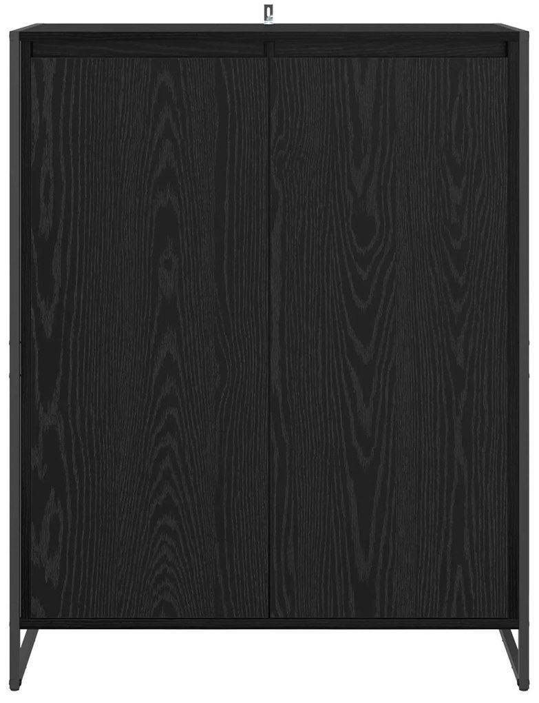 vidaXL Ντουλάπα Παπουτσιών με αποθήκευση Μαύρη Οξυά 79 x 36 x 100 εκ.